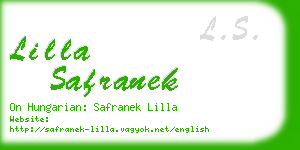lilla safranek business card